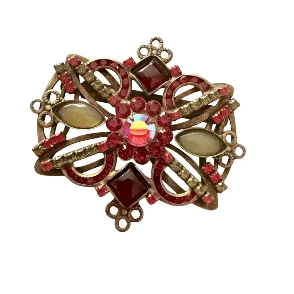 Sorrelli Crystal Brass Tone Pin Brooch